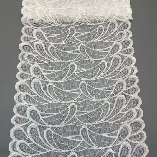 freedombeauty|24CM Underwear Garment Accessories Pure White Elastic Hollow Lace Nylon Lace Trim Accessories Lace