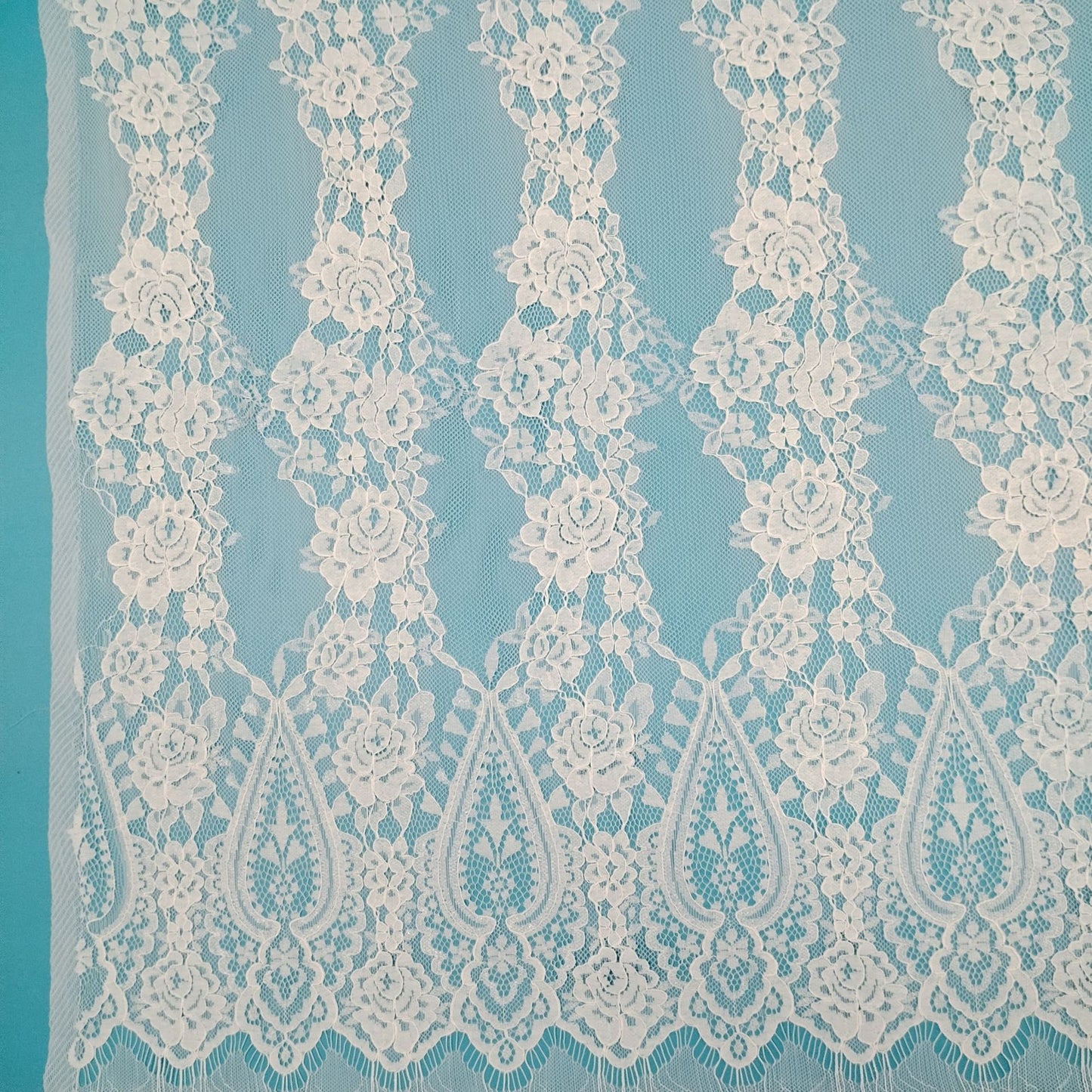 freedombeauty|Hot-Selling Cotton Lace Fabric Soft Skin-Friendly High Elasticity Classic Pattern Women's Wedding Dress Skirt Lace Fabric