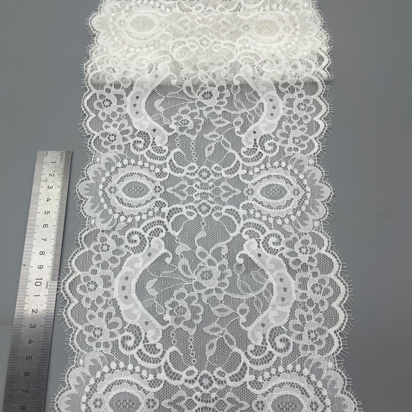 freedombeauty|20CM Elastic Eyelash French Nylon Lace Trim Elastic Lace Trim Wedding Dress, Underwear, Gloves, Socks