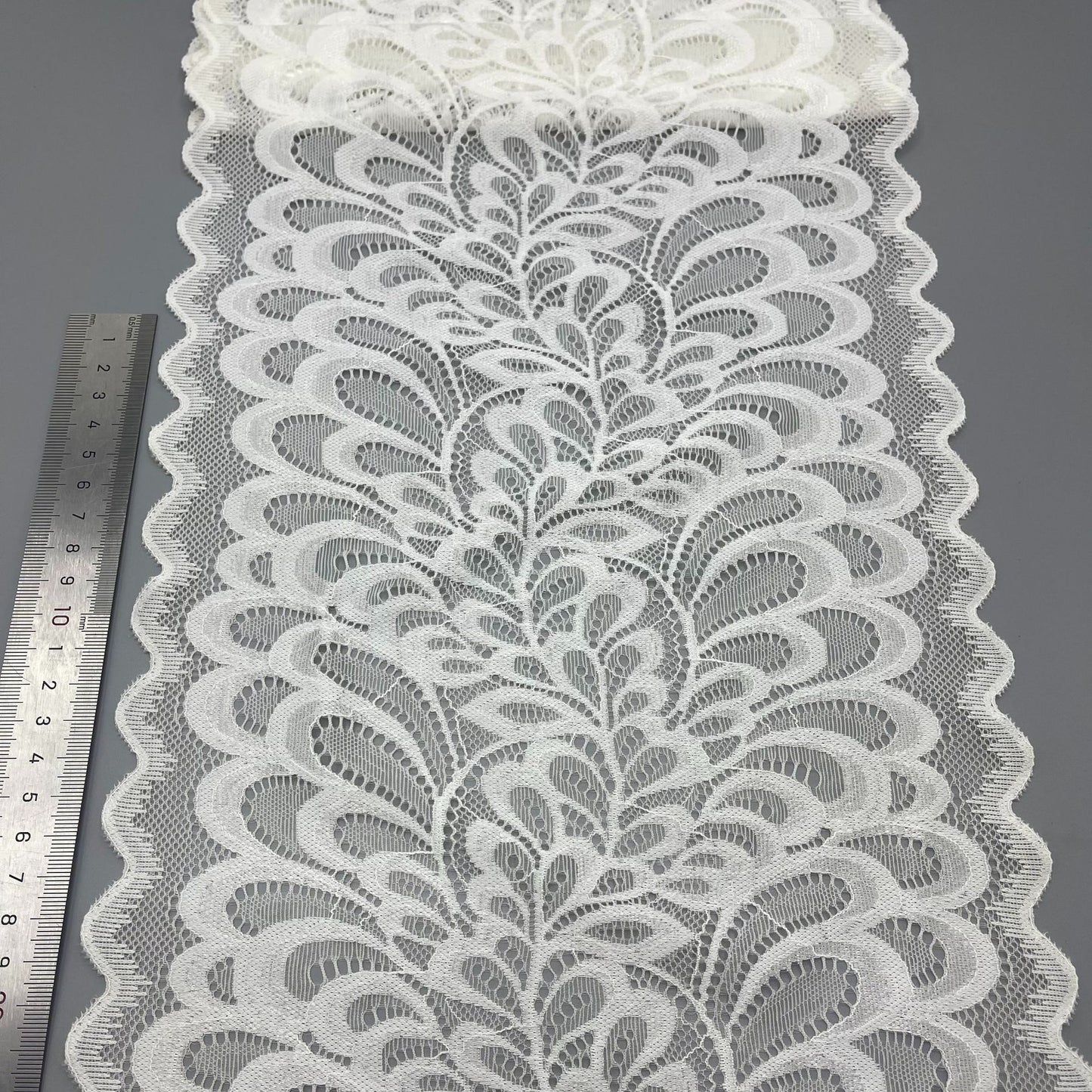 freedombeauty|24cm In Stock Direct Sale Nylon Spandex Lace Fabric for Women's Dresses and Children's Clothing Lace Trim Fabric