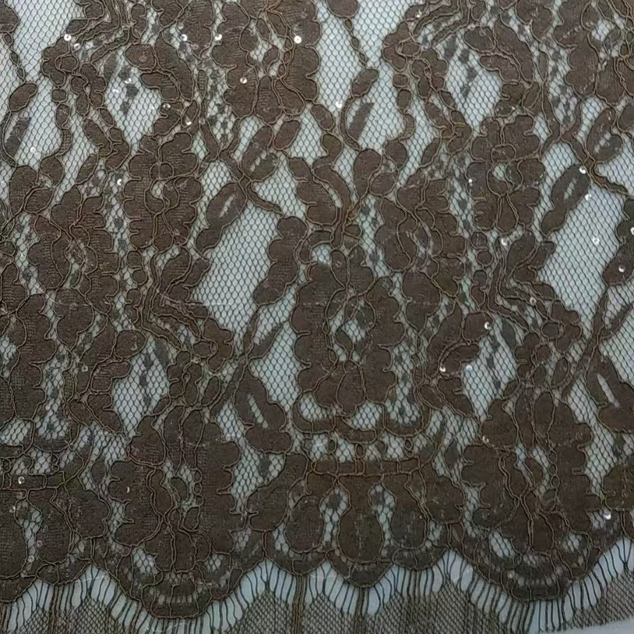 freedombeauty|Brocade Cotton Thread Eyelash Fabric Lace Sequin Embroidery Clothing Mesh Children's Skirt Underwear Lace High-end Skirt Jacquard