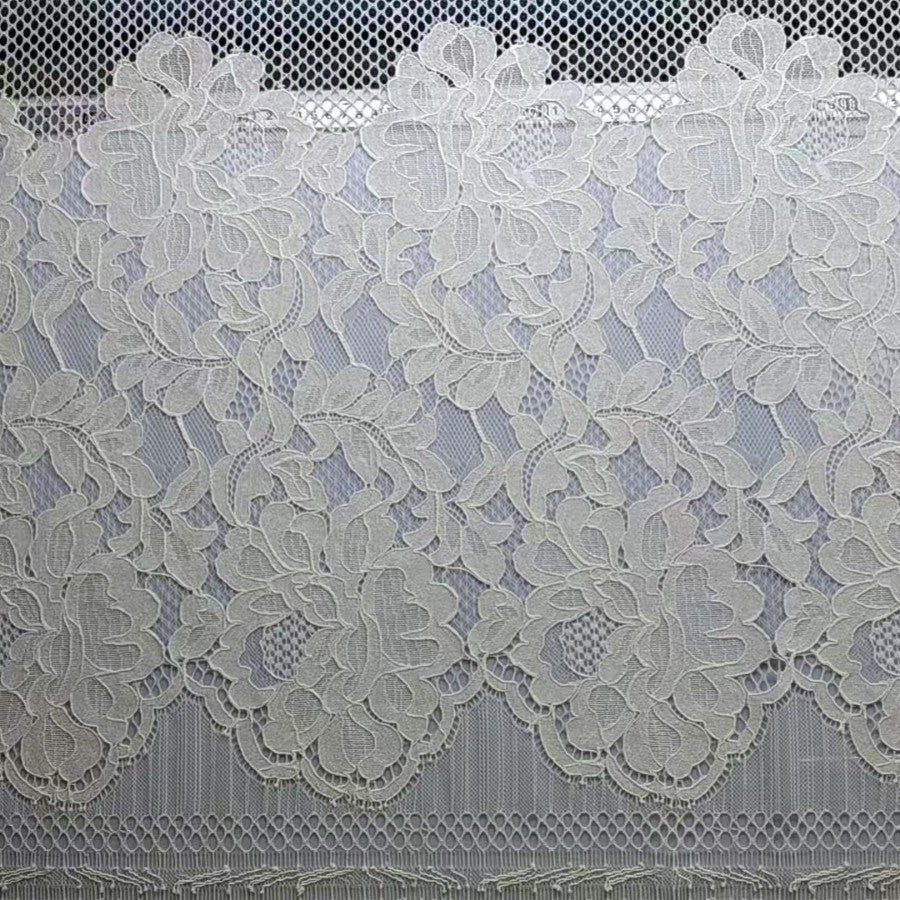freedombeauty|Hot-Selling Medium-Thin Transparent Lightweight Non-Stretch Cotton Lace Mesh Fabric with Soft Touch and Good Texture for Children's Clothing Base Skirt Fabric
