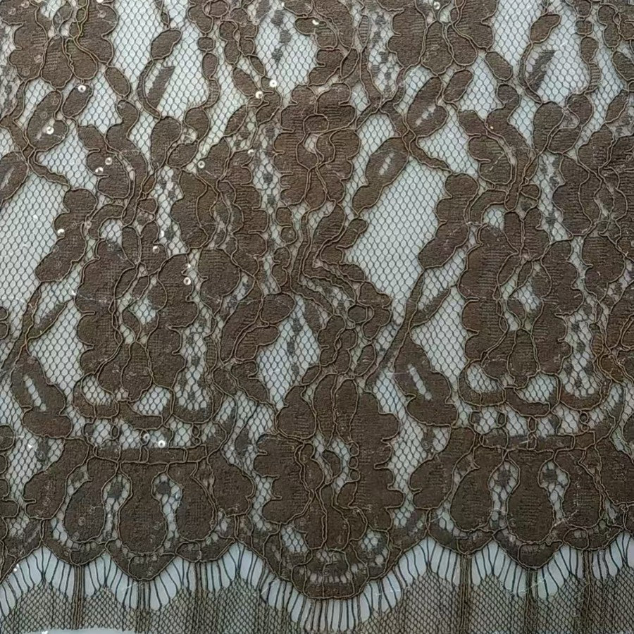 freedombeauty|Brocade Cotton Thread Eyelash Fabric Lace Sequin Embroidery Clothing Mesh Children's Skirt Underwear Lace High-end Skirt Jacquard