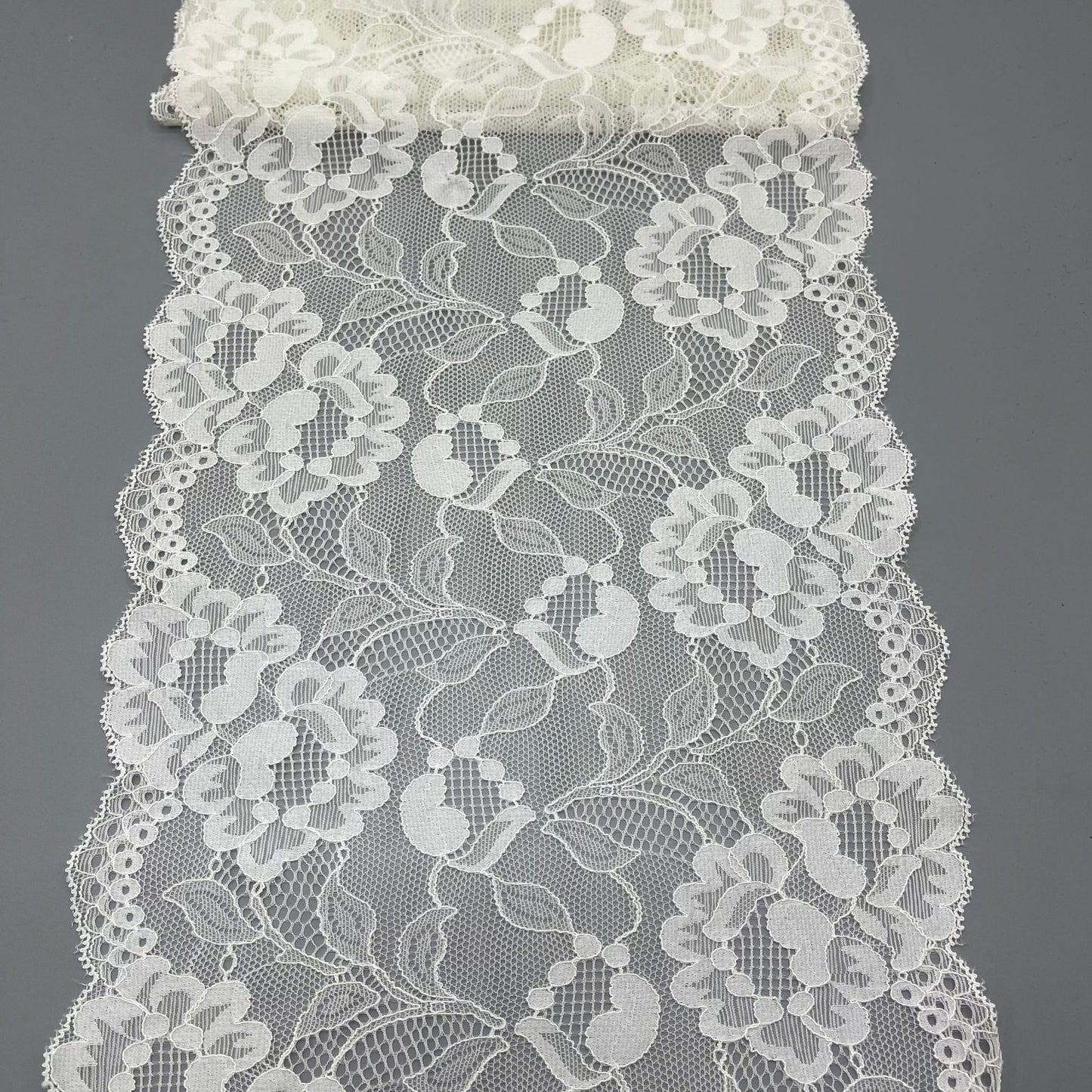 freedombeauty|22CM White Elastic Lace Trim Handmade Hollow Lace Wedding Dress Decoration Accessories Panty Lace