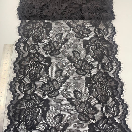 freedombeauty|30CM Elastic Eyelash Elastic Lace Trim for Lingerie, Underwear, Women's Dresses, Clothing, Curtains Elastic Lace Fabric