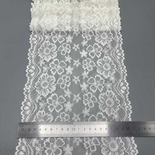 freedombeauty|20CM Nylon Lace Trim Elastic Lace Trim for Underwear Skirt Hem Gloves Socks Accessories