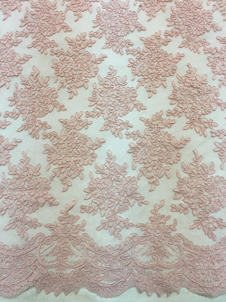 Freedombeauty | Supply Car Strand Lace Veil Skirt Lace Accessories Three-Dimensional Bone Thread Lace Fabric Wedding Dress Fabric