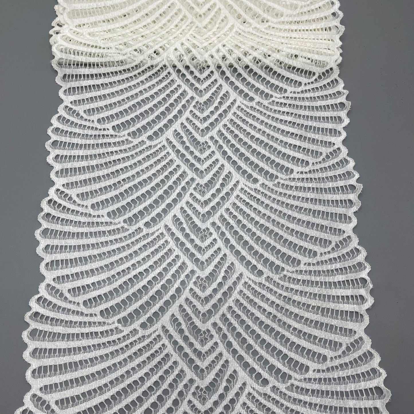 freedombeauty|21CM Exquisite White Nylon Elastic Lace Trim Wedding Dress Handmade Accessories Hollow Design