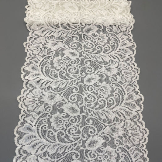 freedombeauty|21CM Wedding Dress White Lace Hollow Elastic Nylon Lace Handmade Accessories