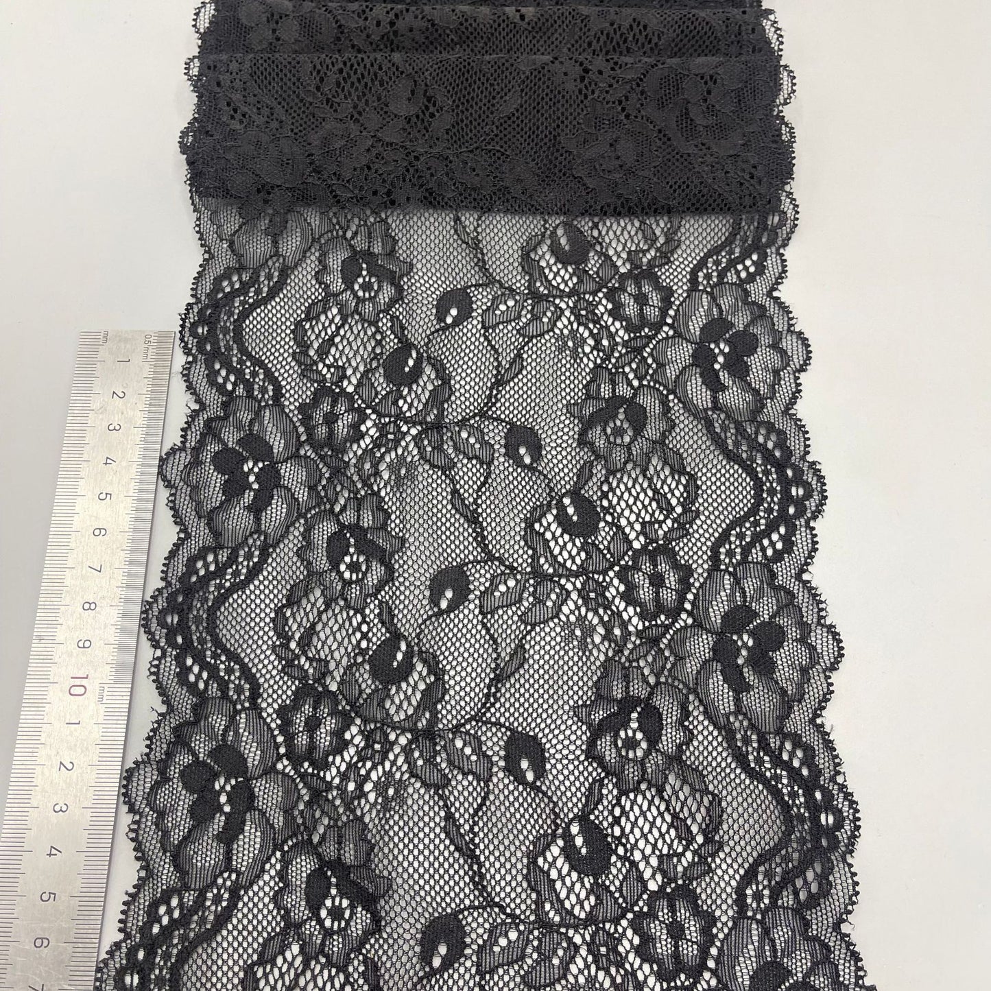 freedombeauty|18CM Elastic Lace Trim Nylon Lace Wedding Dress Decoration Fabric Accessories