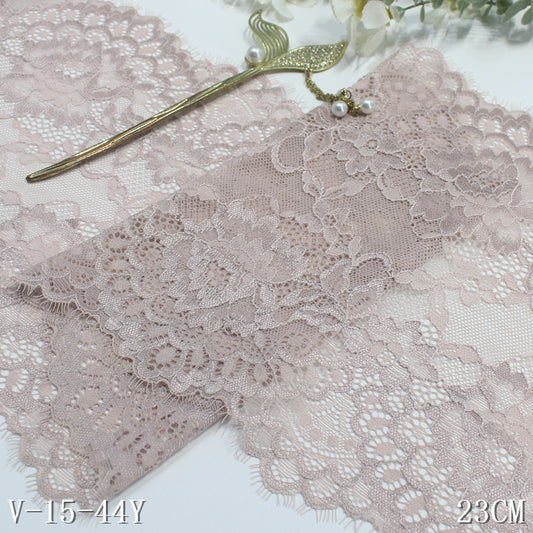 freedombeauty|Pink Skin Tone Double-Sided Wavy Asymmetric Elastic Eyelash Lace DIY Lingerie Curtain Lace Trim Accessories