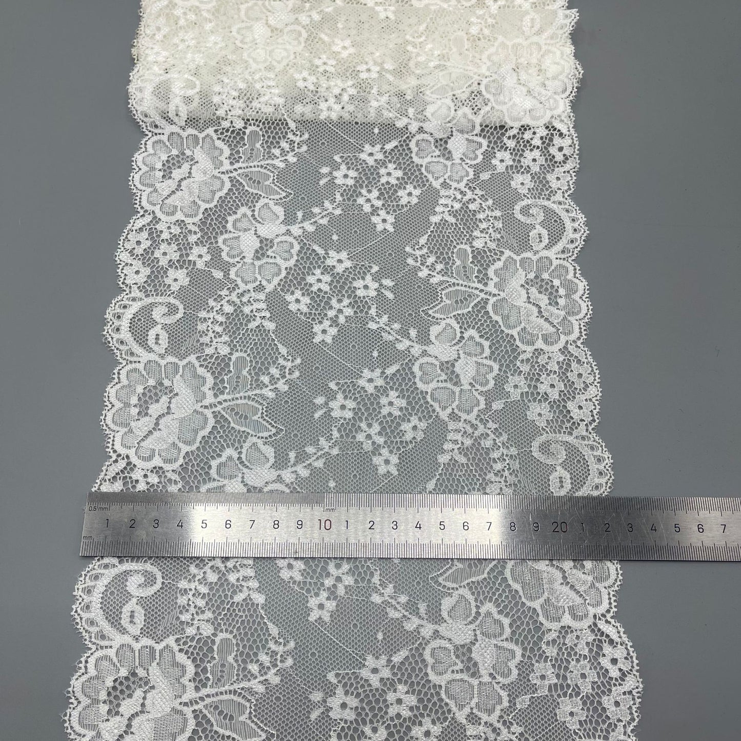 freedombeauty|22CM Elastic Lace Trim Nylon Lace Trim for Lingerie Skirt Decoration Accessories