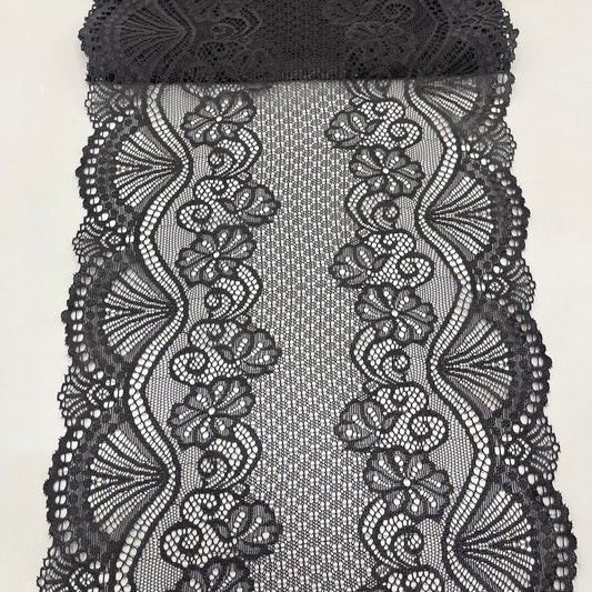 freedombeauty|22CM Eyelash Lace Trim DIY Handmade Lingerie Wide Lace Trim Accessories Wavy Hem Wedding Dress