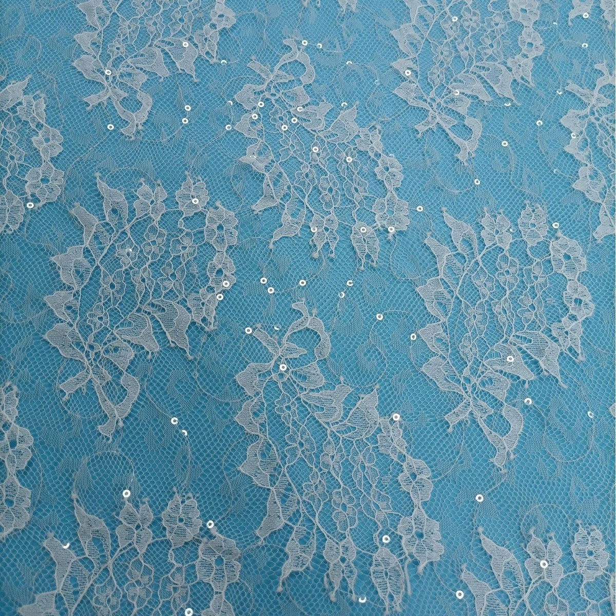 freedombeauty|New Floral Jacquard Lace Fabric with Sequins and Mesh for European and African Dresses and Skirts