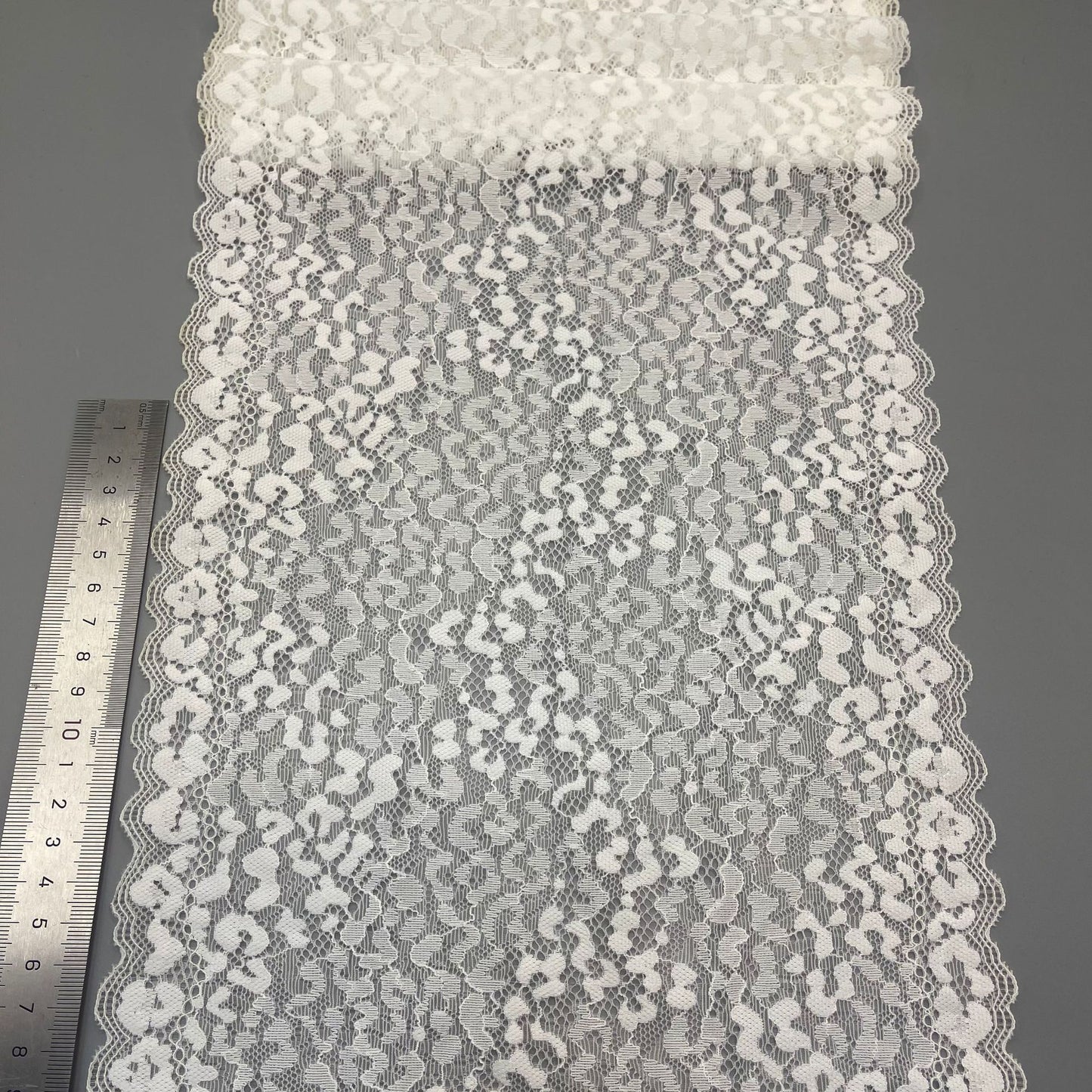 freedombeauty|23CM Exquisite White Elastic Lace Trim Nylon Wedding Dress Hollow Design Accessories DIY Wedding Dress Making