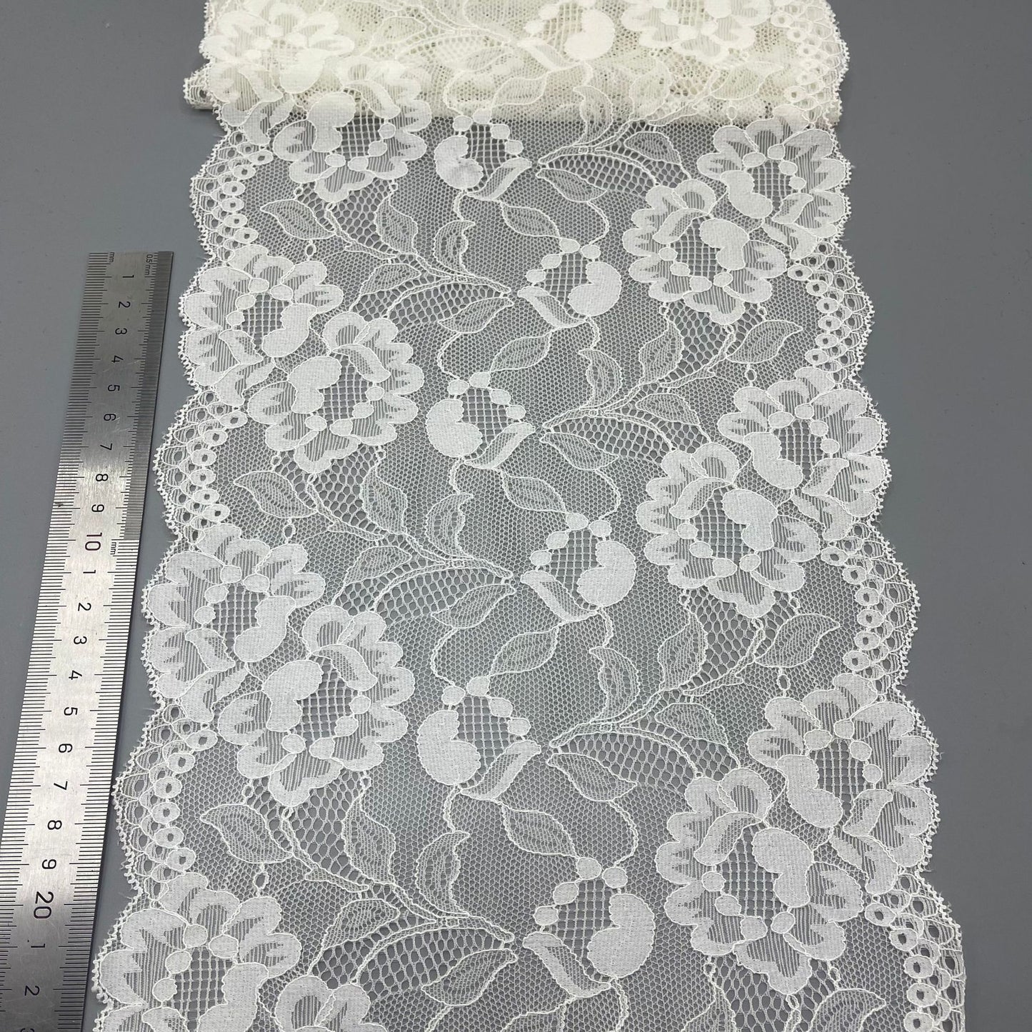 freedombeauty|22CM White Elastic Lace Trim Handmade Hollow Lace Wedding Dress Decoration Accessories Panty Lace