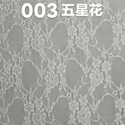 freedombeauty|Professional Direct Sale Stretch Lace Fabric Nylon Five-Star Flower Rose Flower In-Stock Lace Skirt Lace Hot-Selling Fabric