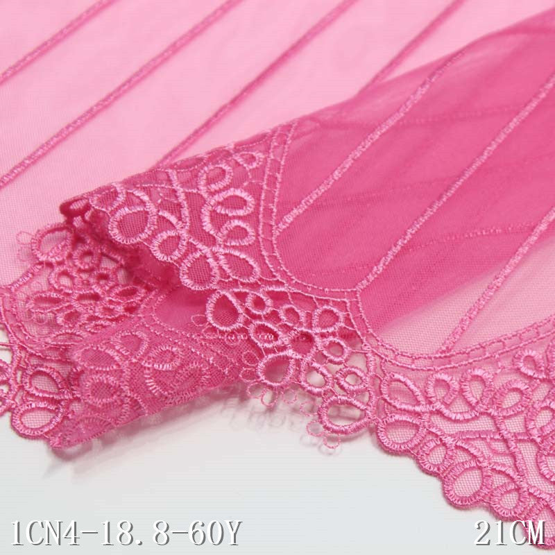 【1pack】-freedombeauty|Two-tone Single-sided Vintage Water-soluble Pattern Embroidery Lace Trim Curtain Sofa Cushion Lace Trim Accessories