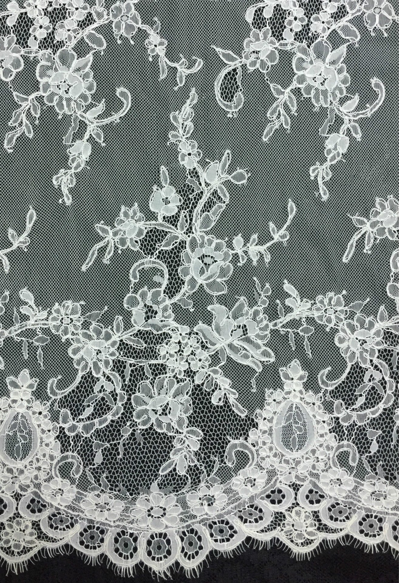 Freedombeauty | Direct Supply Car Bone Lace Veil Skirt Lace Accessories Three-Dimensional Bone Lace Fabric Wedding Dress Fabric