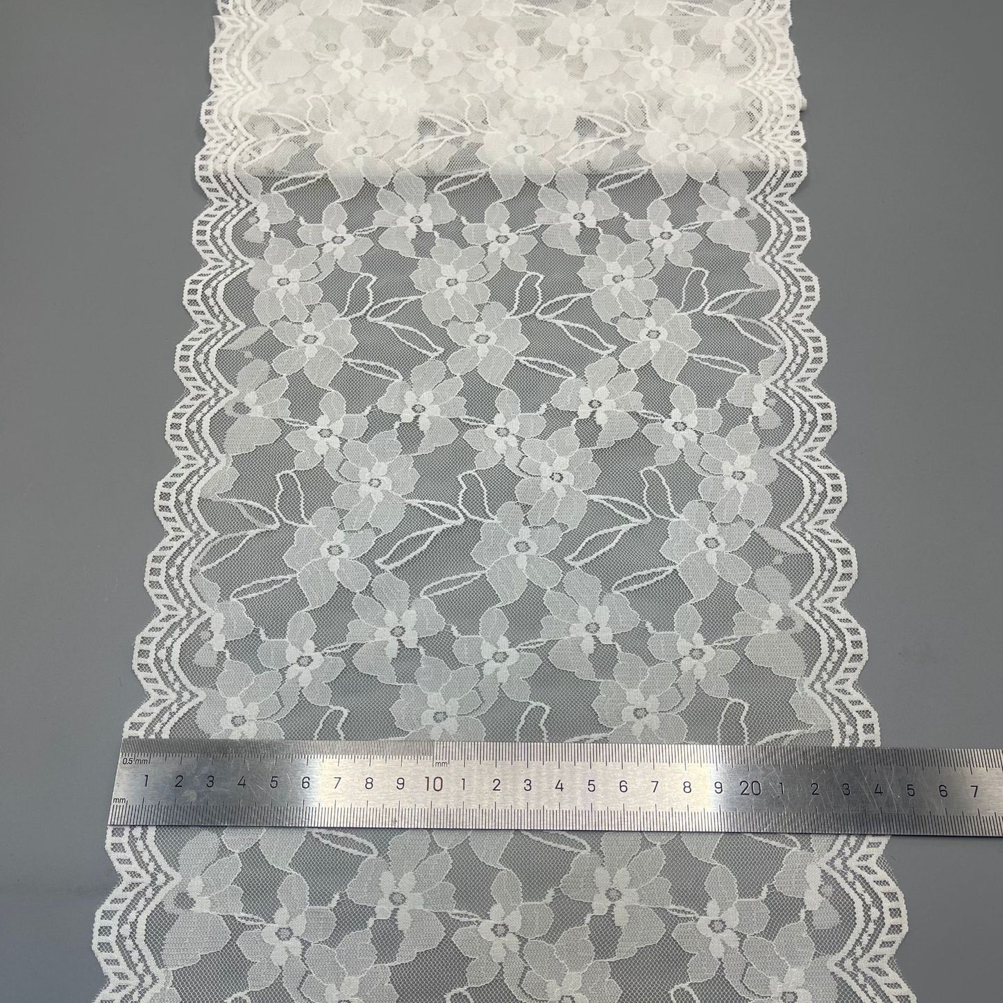 freedombeauty|24CM Wedding Dress Accessories White Lace Elastic Hollow Lace Nylon Trim