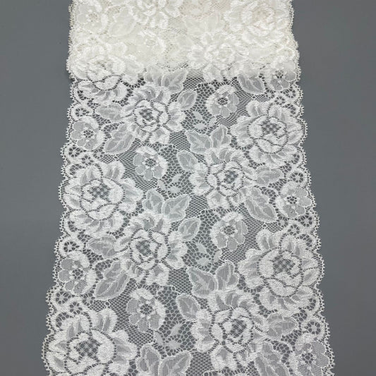 freedombeauty|18cm Exquisite White Nylon Lace Trim Wedding Dress Handmade Accessories Hollow Design Clothing Lace