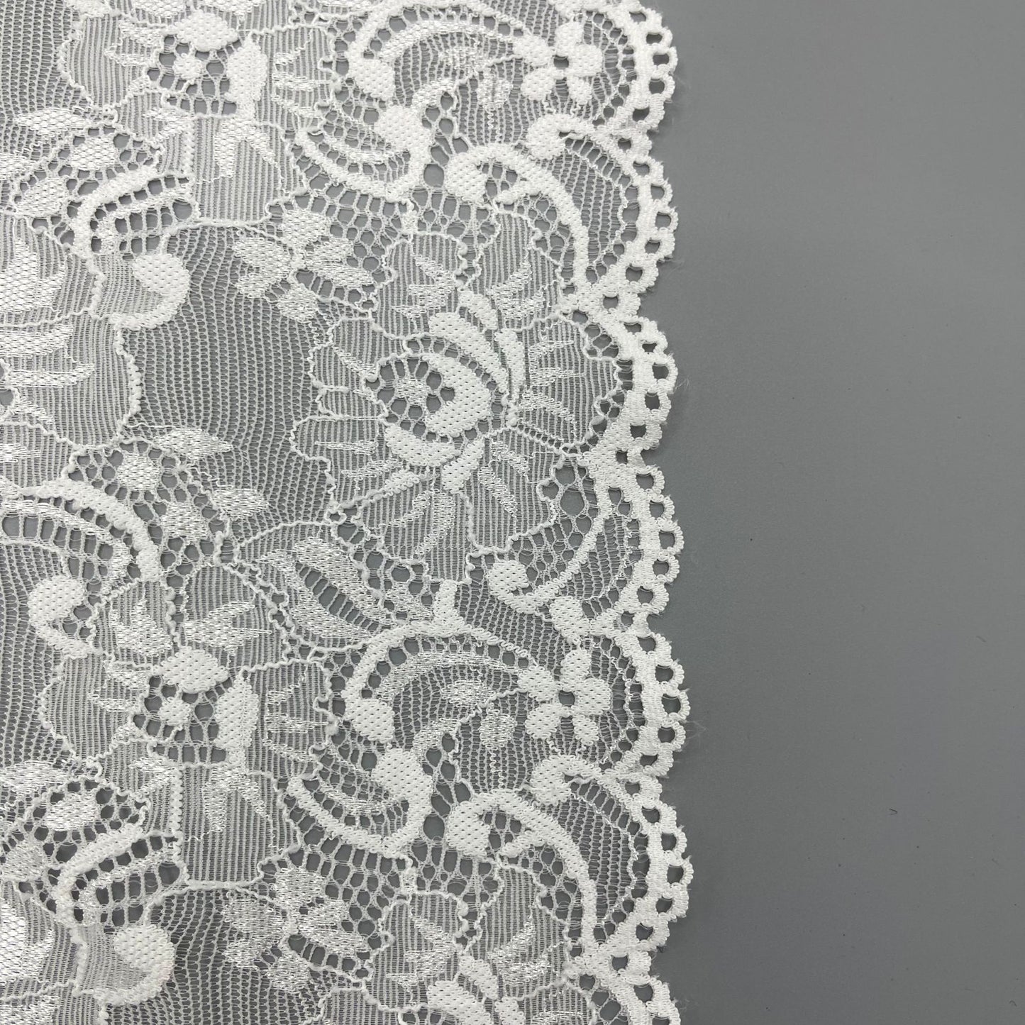 freedombeauty|24CM Lace Elastic Pressed Gauze Trim Nylon Silk Lingerie Neckline, Hem Trim Decoration