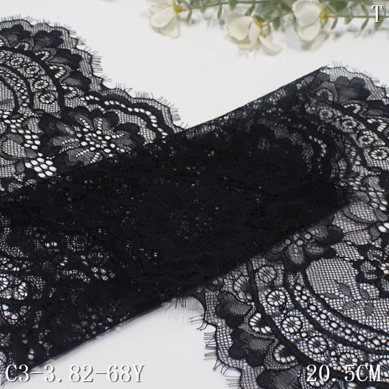 freedombeauty|Two-tone Double-sided Thread Vintage Flower Non-elastic Eyelash Lace Lightweight Soft Underwear Lace Trim