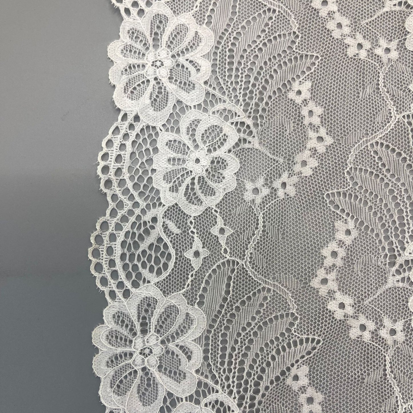 freedombeauty|18CM White Elastic Hollow Lace Trim Nylon Wedding Dress Accessories Decorative Lace
