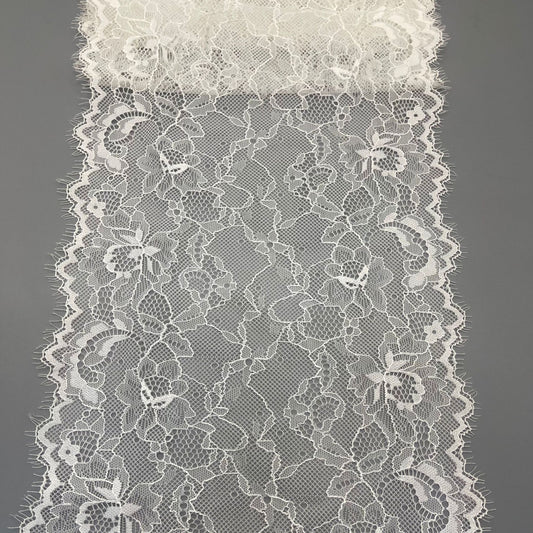 freedombeauty|21cm Eyelash Elastic Underwear DIY Wedding Dress Accessories Nylon White Hollow Lace Trim Design