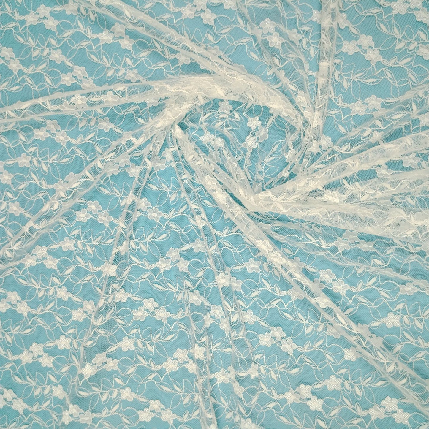 freedombeauty|Plum Blossom Rice Noodles Nylon Stretch Small Flower Thin Lace Fabric Decoration for Lingerie Vest Base Shirt Wedding Dress