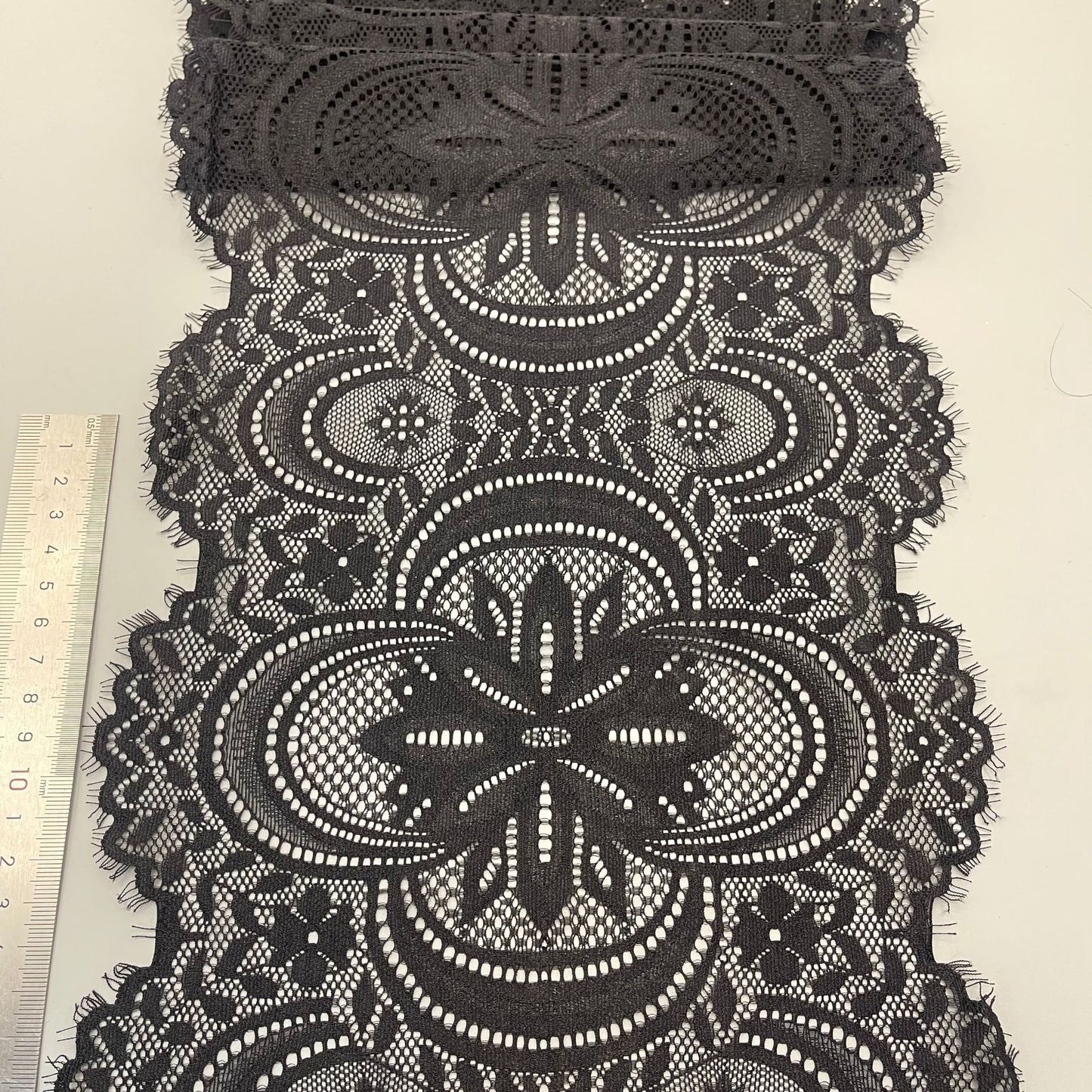 freedombeauty|22cm Elastic Eyelash French Lace Trim Wedding Dress Lingerie Accessories DIY Clothing Decoration