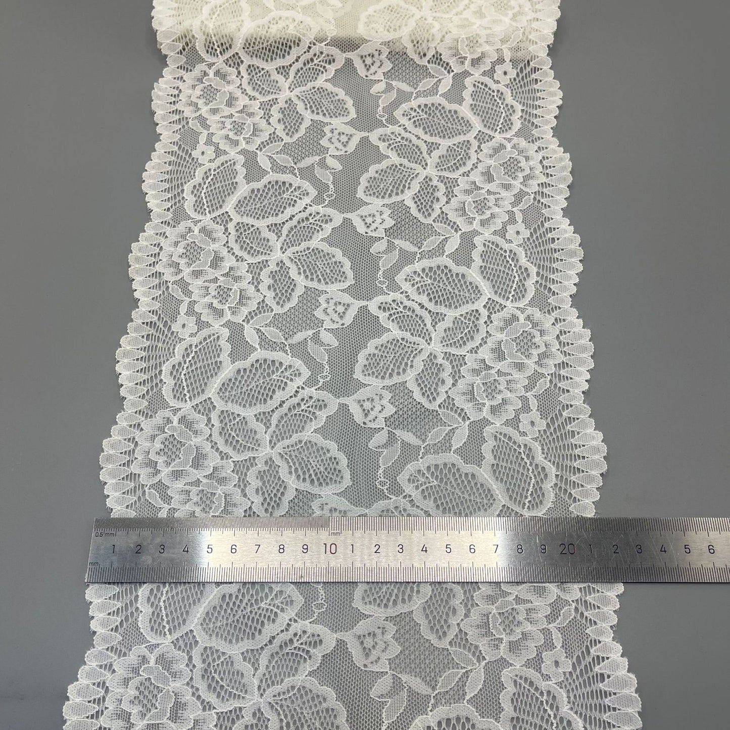 freedombeauty|21CM High-Quality White Stretch Lace Trim Nylon Wedding Dress Hollow Out Accessories Panties Design