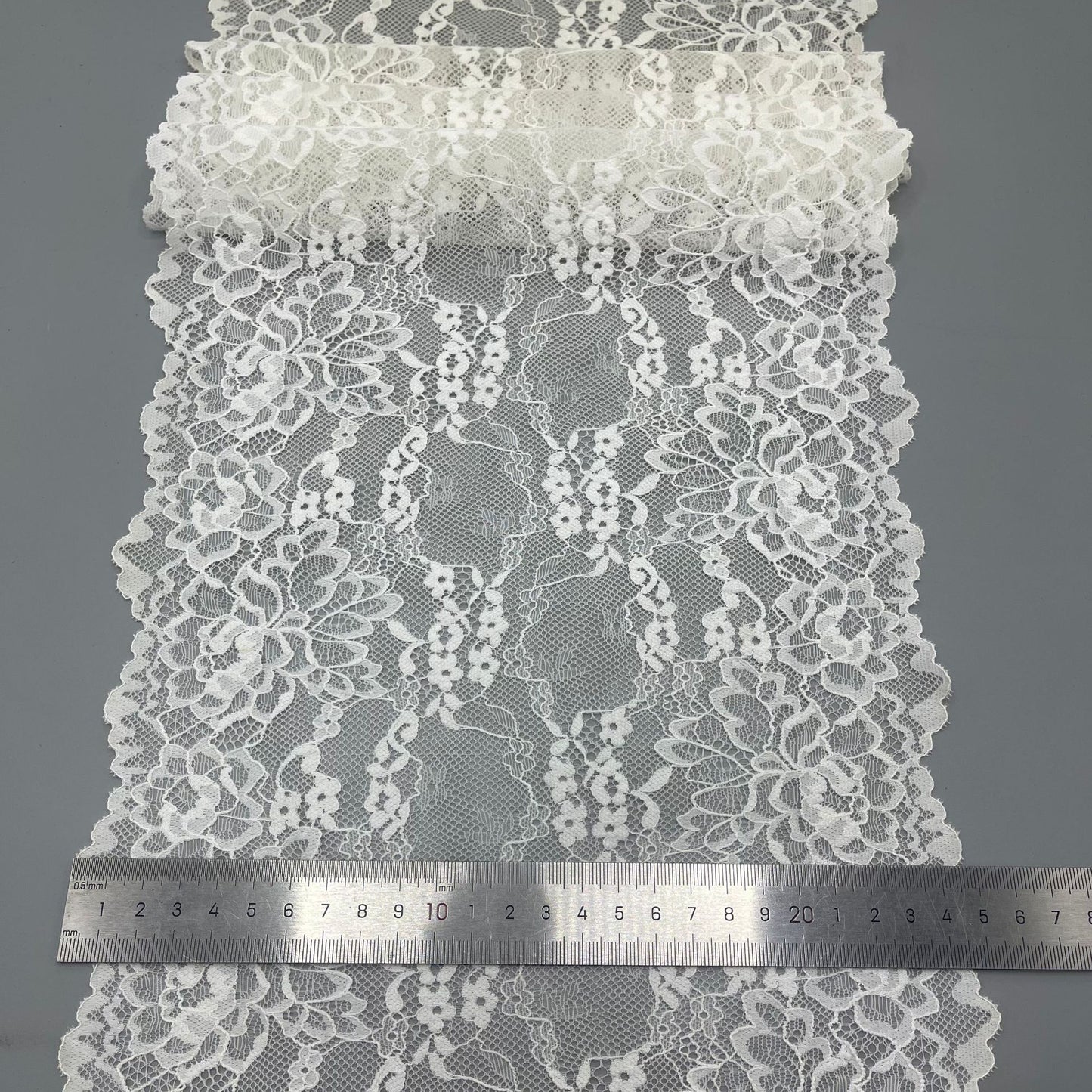 freedombeauty|24cm Wavy Lace Trim DIY Wedding Dress Lingerie Accessories Clothing Decoration Supply