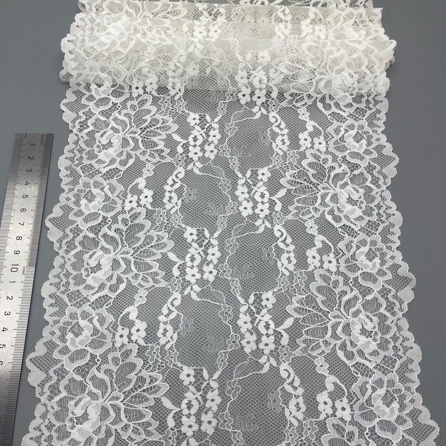 freedombeauty|24cm Wavy Lace Trim DIY Wedding Dress Lingerie Accessories Clothing Decoration Supply
