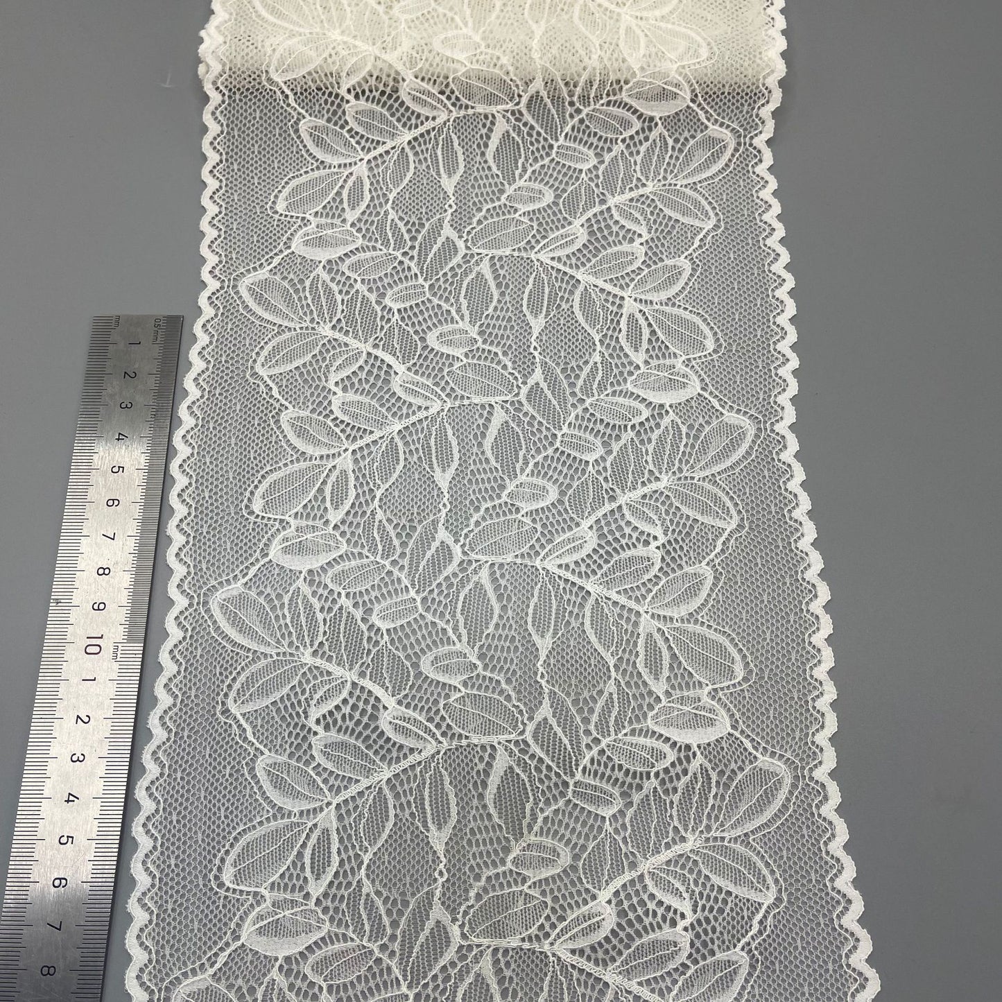 freedombeauty|18CM High-end Wedding Dress Lace Trim White Elastic Hollow Lace Nylon Handmade Panties