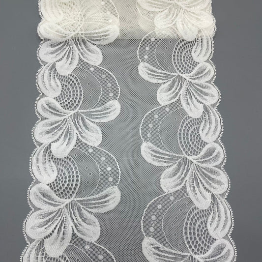 freedombeauty | 21CM New High Elastic Lace Trim Clothing Accessories DIY Wedding Dress Strapless Skirt Fabric