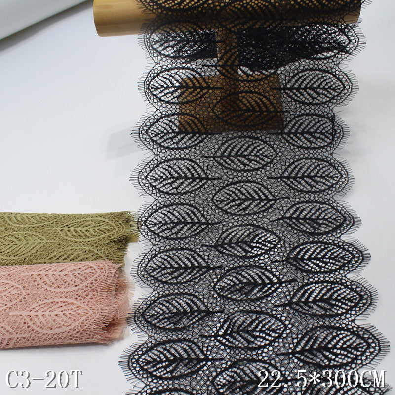 freedombeauty|Multicolor Full Ancient Style Leaf Non-Elastic Eyelash Lace 23cm Curtain Sofa Cushion Lace Trim Accessories