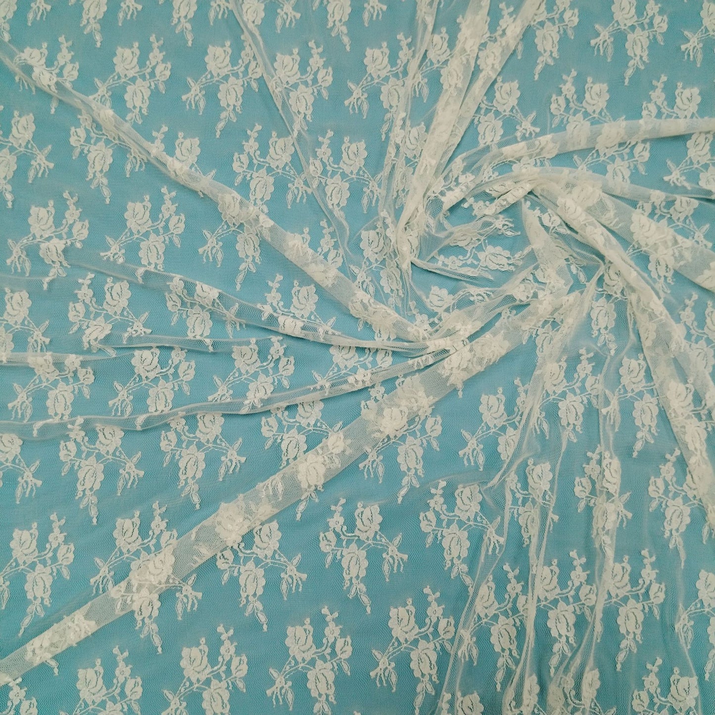 freedombeauty|In Stock Stretch Small Flower Lace Fabric Nylon Stretch Lace Fabric Rose Dress Fabric Lace Trim