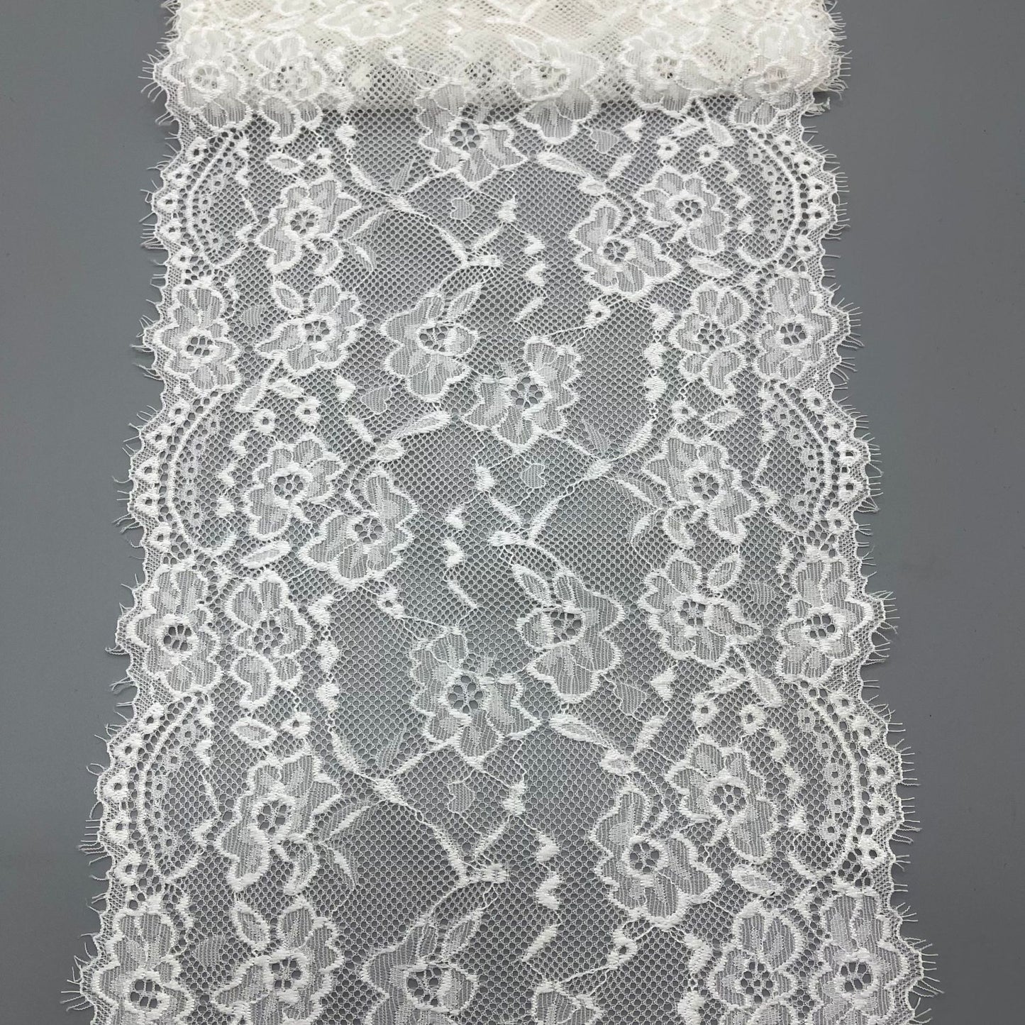 freedombeauty|20cm Stretch Delicate White Lace Trim Nylon Wedding Dress Hollow Design Accessories DIY Wedding Dress Making