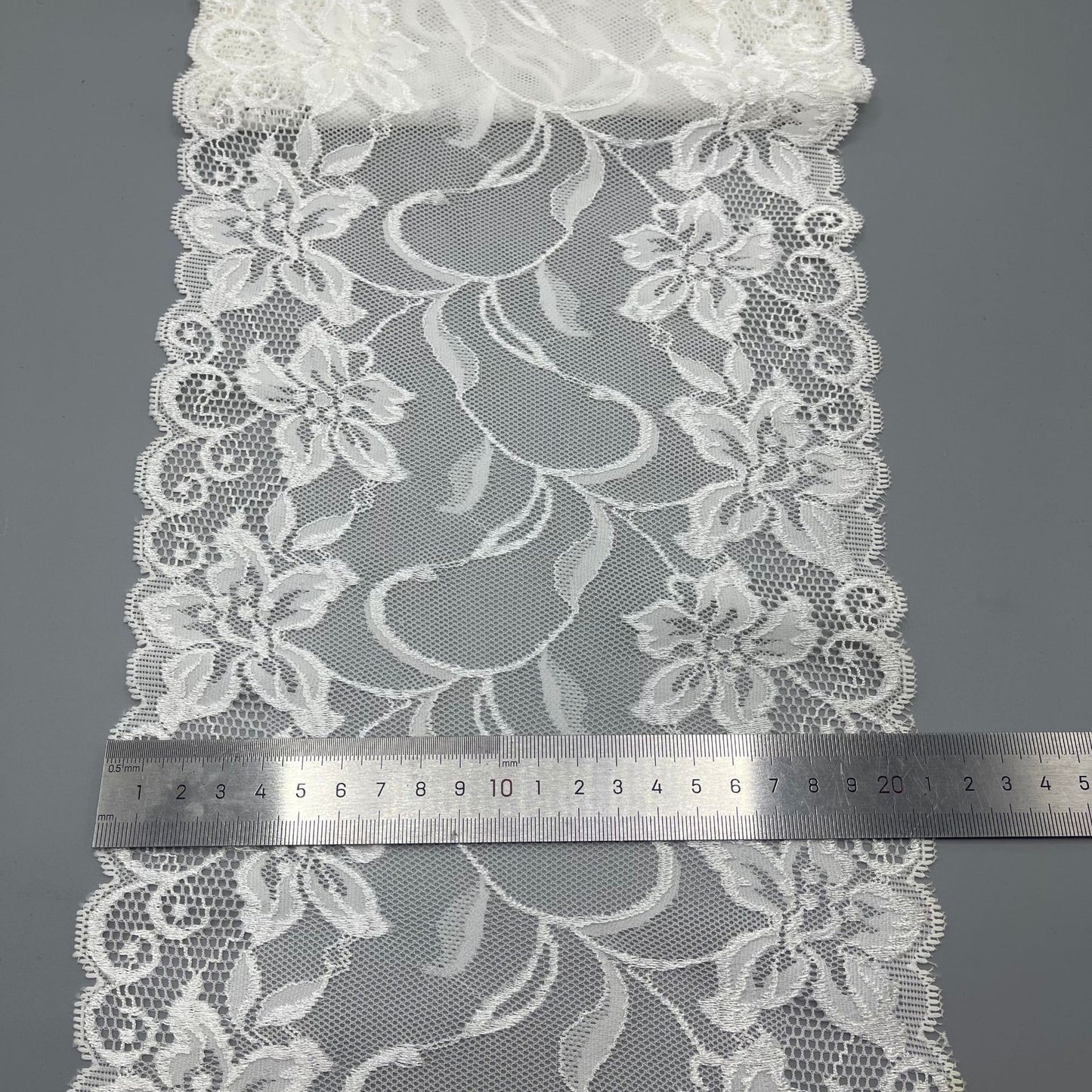 freedombeauty|20CM White Hollow Lace Trim Nylon Lace Accessories Handmade Wedding Dress Decoration Lace