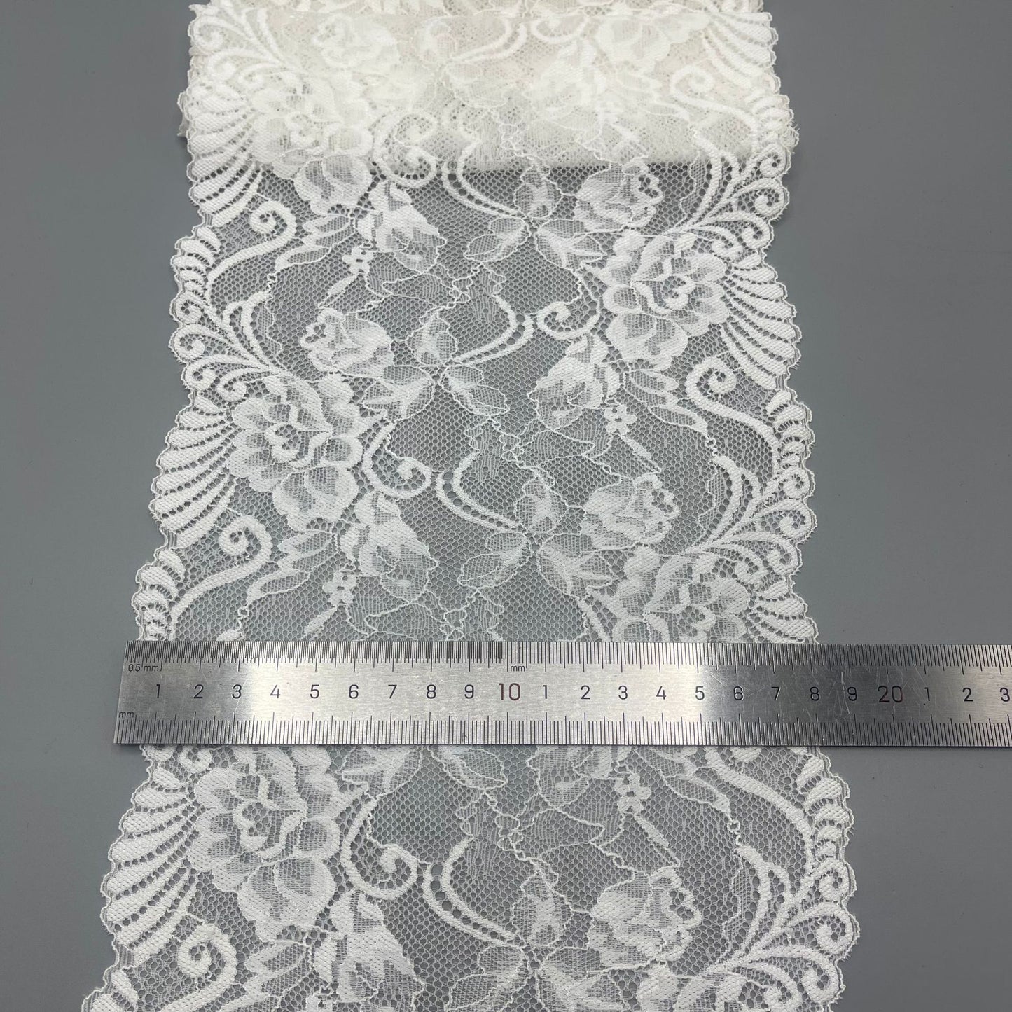 freedombeauty|18CM Elastic Hollow Lace Trim DIY Wedding Dress Clothing Lingerie Accessories Home Textile Fabric