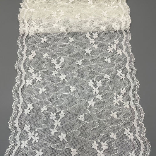 freedombeauty|24CM Wavy Edge Water-Soluble Lace Trim for Lingerie, Clothing, Wedding Dress Accessories, DIY Decoration