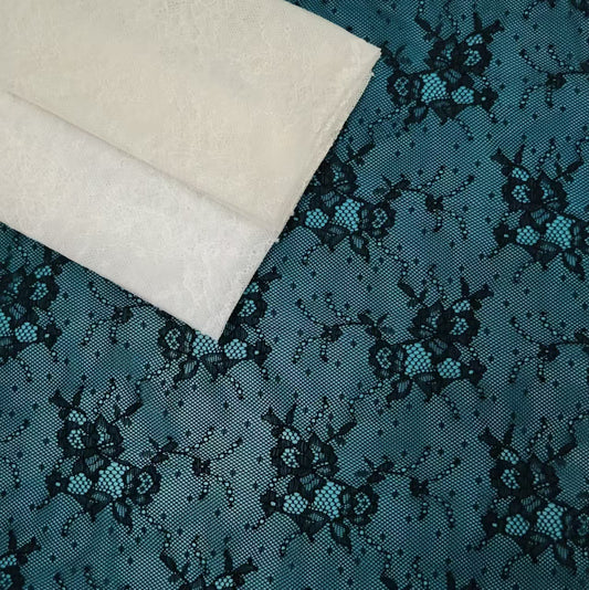 freedombeauty|In Stock Hot-Selling Nylon Stretch Lace Fabric Base Dress Set Floral Lace