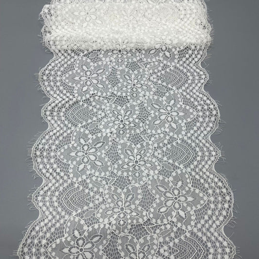 freedombeauty|22cm Elastic Eyelash High-end French Lace Trim Clothing Lingerie Wedding Dress Accessories DIY