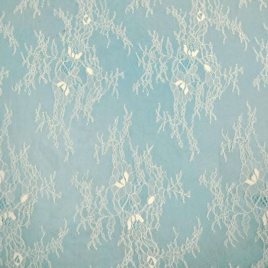 freedombeauty|Spring Summer Shiny Nylon Non-Stretch Sheer Large Floral Cut Lace Fabric for Fashion, Wedding Dresses, Camisoles