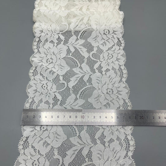 freedombeauty|18CM Lace Elastic Trim for Skirts, Children's Clothing, Wedding Dress Decoration, Clothing Hem