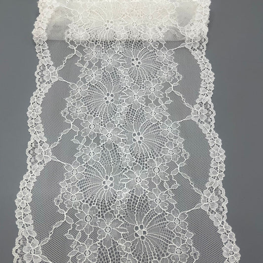 freedombeauty|20CM Soft Nylon Spandex Black and White Sock Decoration Elastic Lace Trim