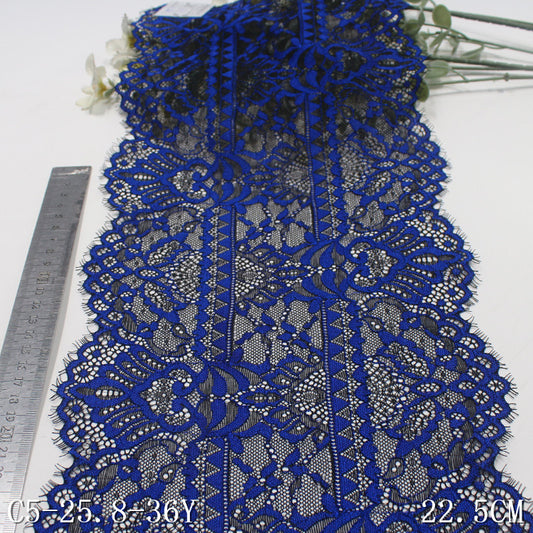 freedombeauty|Multicolor Double Wave Full Vintage Pattern Elastic Eyelash Lace European and American Soft Lingerie Accessories DIY