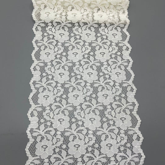 freedombeauty|18CM DIY Wedding Dress Accessories White Elastic Hollow Lace Trim Nylon High-end Design