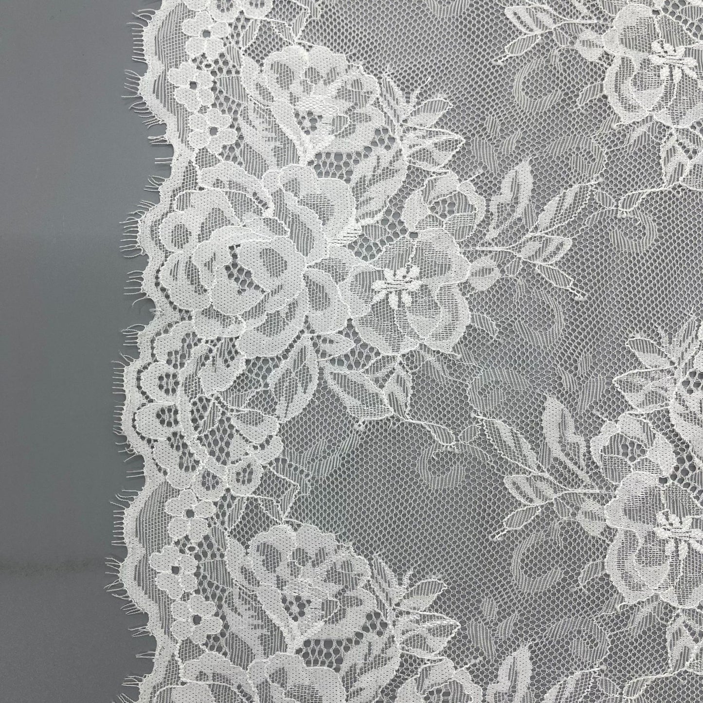freedombeauty|23CM Elastic Eyelash Nylon Lace Trim Peony Hollow Lace DIY Wedding Dress Home Textile Accessories